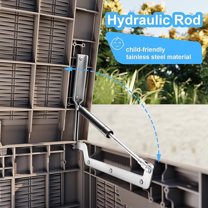 Lockable Outdoor Storage for Patio Cushions, Garden Tools, Pool Supplies, Weatherproof & UV Resistant