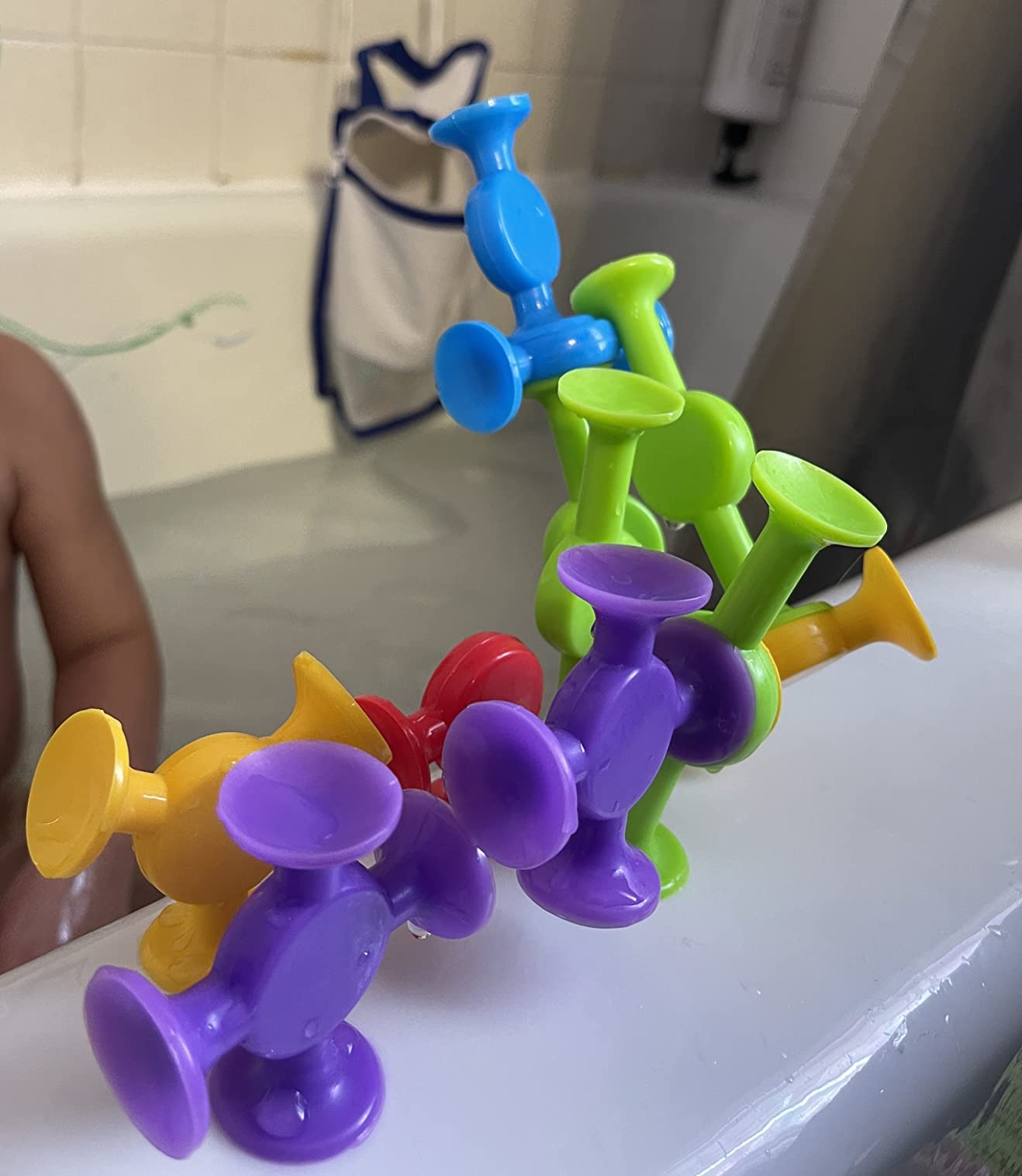 10 Pack No Mold Bath Toy, Sensory Suction Toy for Fine Motor Skills & Hours of Fun
