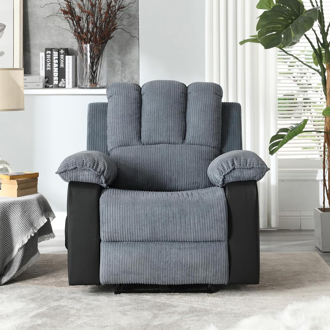Fabric Power Recliner Chair Heated Massage Recliner for Adults with Padded Seat, Electric Reclining Sofa